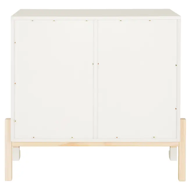 CÔMODA 2 PORTAS 86 CM X 45 CM PÉ COM PÉ - BRANCO/NATURAL WASHED - Foto 9
