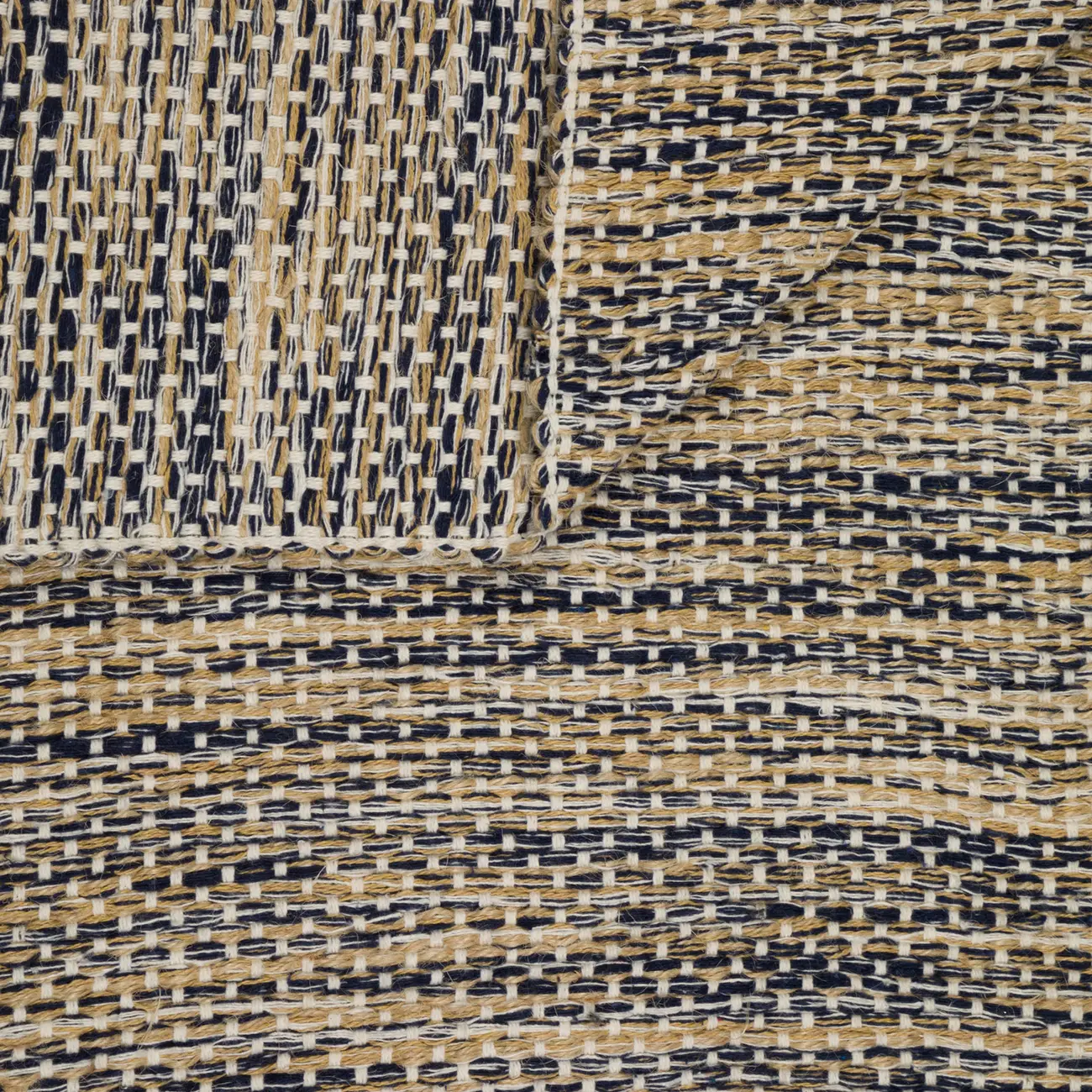 TAPETE 57 CM X 1,40 M CARAÚNA - AZUL ESCURO/NATURAL - Foto 5