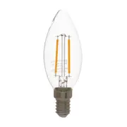 LÂMPADA LED DE FILAMENTO 2W VELA E14 220V LUZ AMARELA SAVE ENERGY - INCOLOR - Foto 1