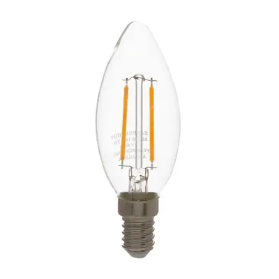 LÂMPADA LED DE FILAMENTO 2W VELA E14 220V LUZ AMARELA SAVE ENERGY