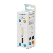 LÂMPADA LED DE FILAMENTO 2W VELA E14 220V LUZ AMARELA SAVE ENERGY - INCOLOR - Foto 2