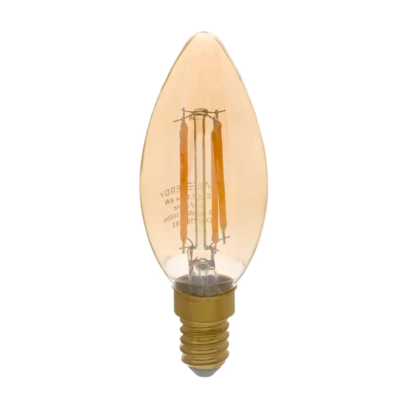 LÂMPADA LED DE FILAMENTO AMB 4W C35 E14 127V LUZ AMARELA SAVE ENERGY - HANBAR - Foto 1