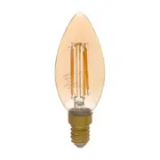 LÂMPADA LED DE FILAMENTO AMB 4W C35 E14 127V LUZ AMARELA SAVE ENERGY - HANBAR - Foto 1