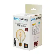 LÂMPADA LED FILAMENTO AMBAR 4W G95 E27 127/220V SAVE ENERGY - HANBAR - Foto 2