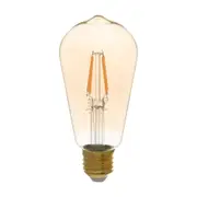 LÂMPADA LED DE FILAMENTO AMB 4W ST64 E27 127/220V LUZ AMARELA SAVE ENERGY - HANBAR - Foto 1