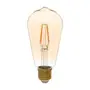 LÂMPADA LED DE FILAMENTO AMB 4W ST64 E27 127/220V LUZ AMARELA SAVE ENERGY - HANBAR - Foto 1