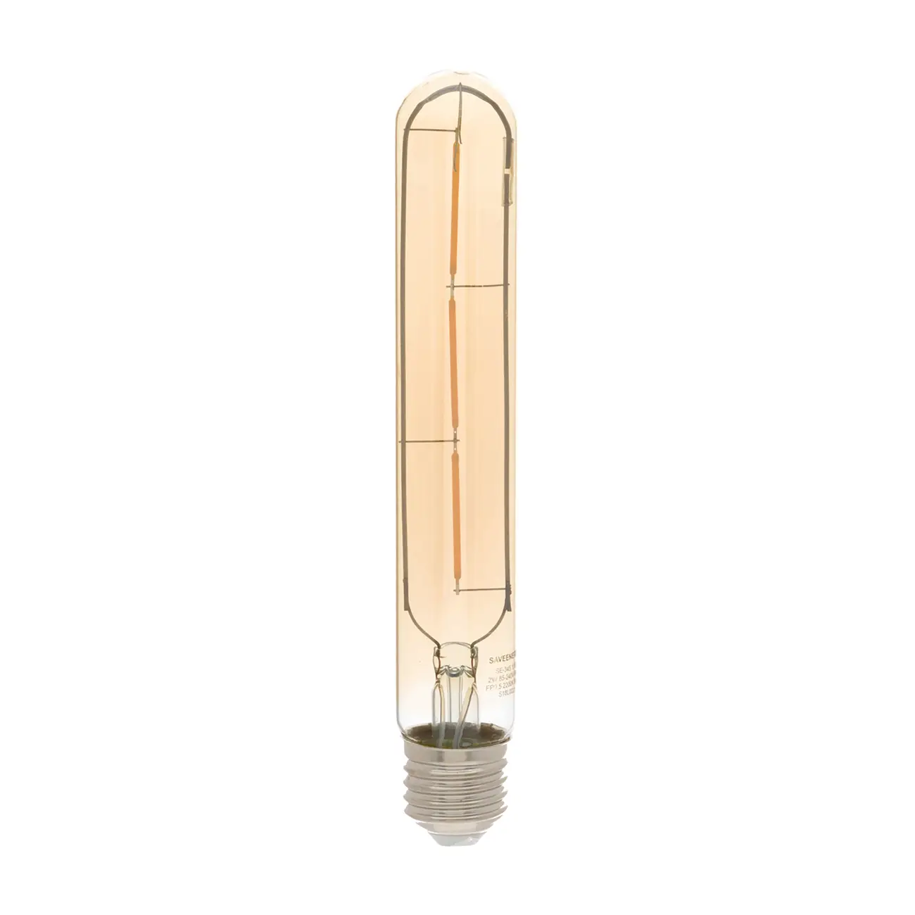 LÂMPADA LED DE FILAMENTO AMB 2W T30 E27 127/220V LUZ AMARELA SAVE ENERGY - HANBAR - Foto 1