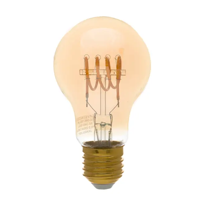LÂMPADA DE FILAMENTO LOOP 4W A60 E27 127/220V LUZ AMARELA SAVE ENERGY - HANBAR - Foto 1