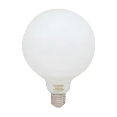 LÂMPADA DE FILAMENTO MILKY 8W G125 E27 127 220V LUZ AMARELA SAVE ENERGY