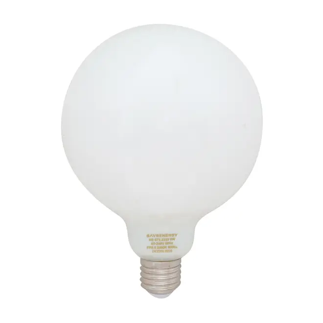 LÂMPADA DE FILAMENTO MILKY 8W G125 E27 127 220V LUZ AMARELA SAVE ENERGY - BRANCO - Foto 1