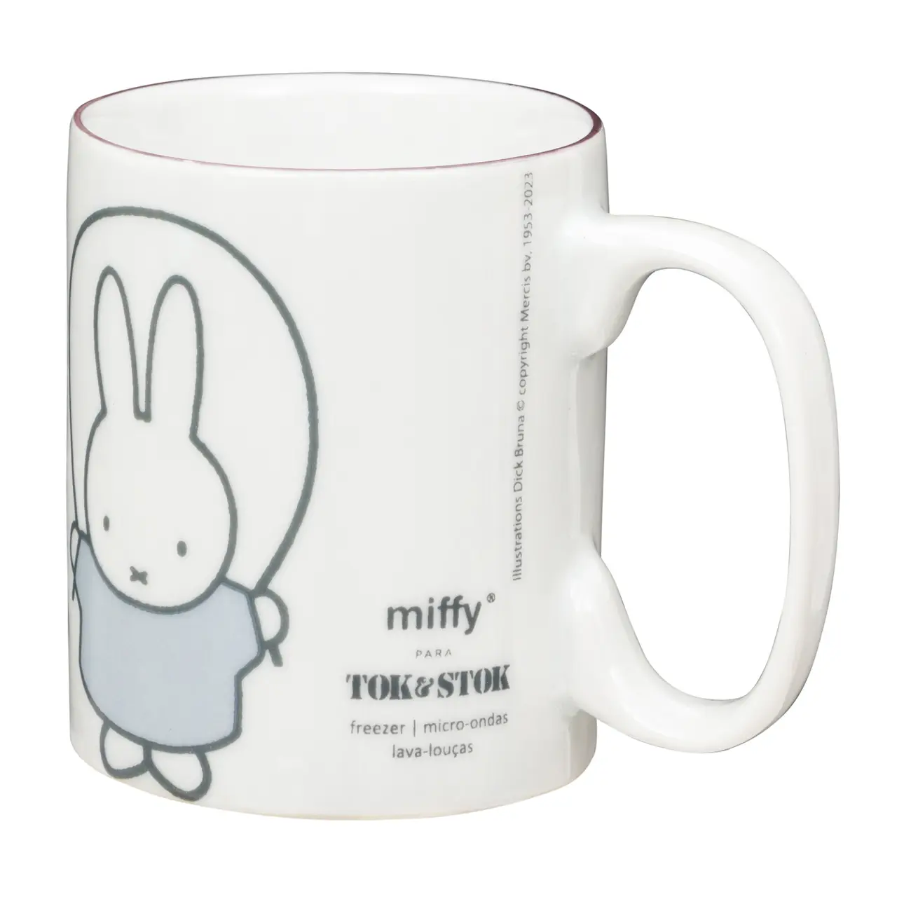 CANECA 300 ML MIFFY - BRANCO/KONKRET - Foto 2