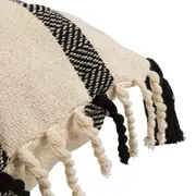 ALMOFADA 50 CM X 50 CM BOHO FRINGE - NATURAL/PRETO - Foto 3