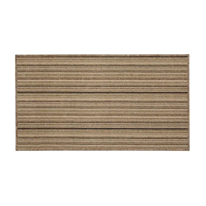 TAPETE 66 CM X 1,20 M LISTRAM - BEGE/PRETO - Foto 1