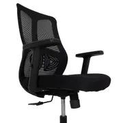 CADEIRA DE ESCRITÓRIO ASSET - PRETO/PRETO - Foto 5