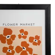 QUADRO FLOWER MARKET STOCKHOLM 23 CM X 33 CM - PRETO/MULTICOR - Foto 3