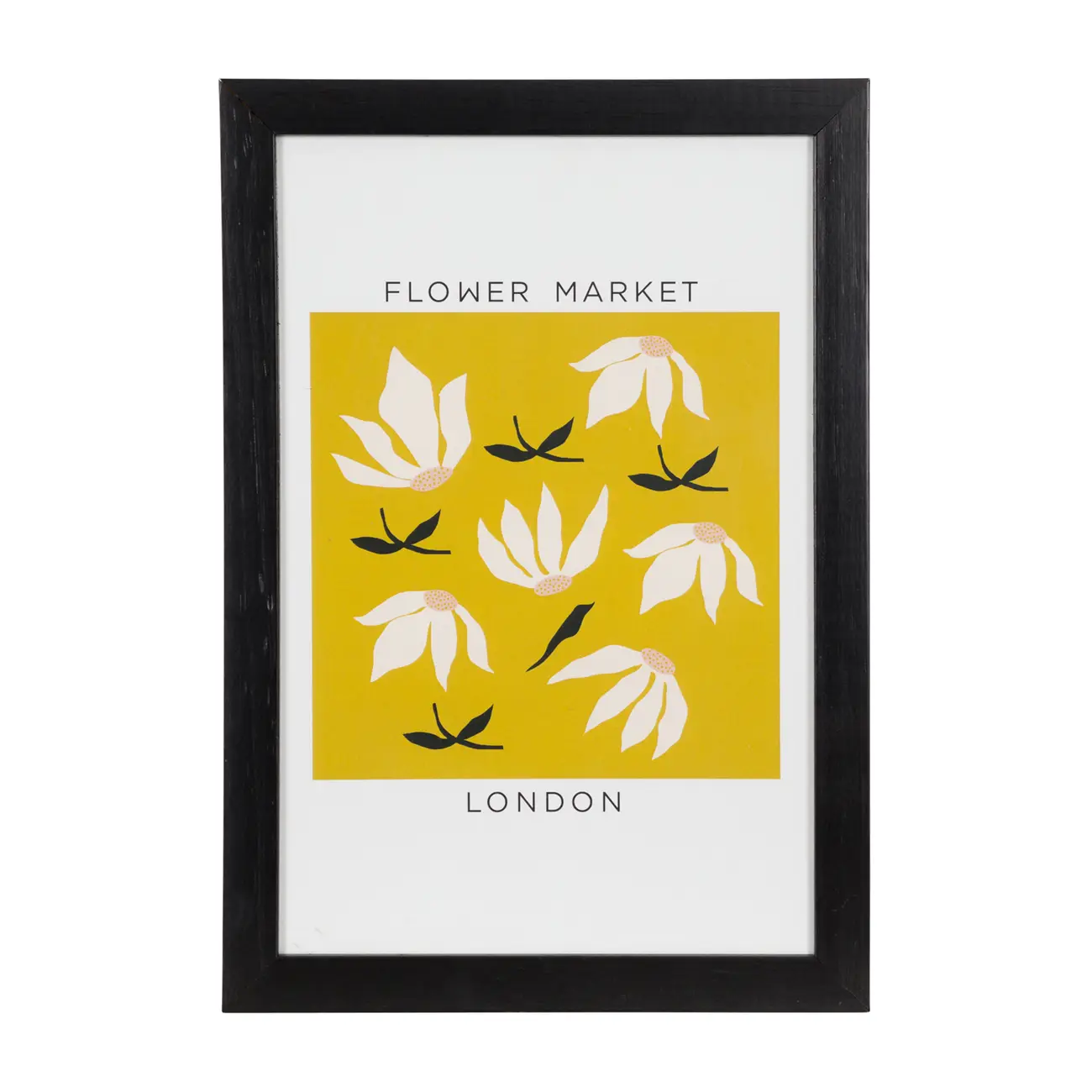 QUADRO 23 CM X 33 CM FLOWER MARKET LONDON - PRETO/MULTICOR - Foto 1