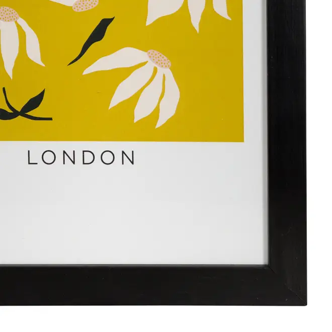 QUADRO 23 CM X 33 CM FLOWER MARKET LONDON - PRETO/MULTICOR - Foto 3