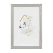 QUADRO BLUE FLOWERS I 23 CM X 33 CM - CINZA PROVENCE/MULTICOR - Foto 1
