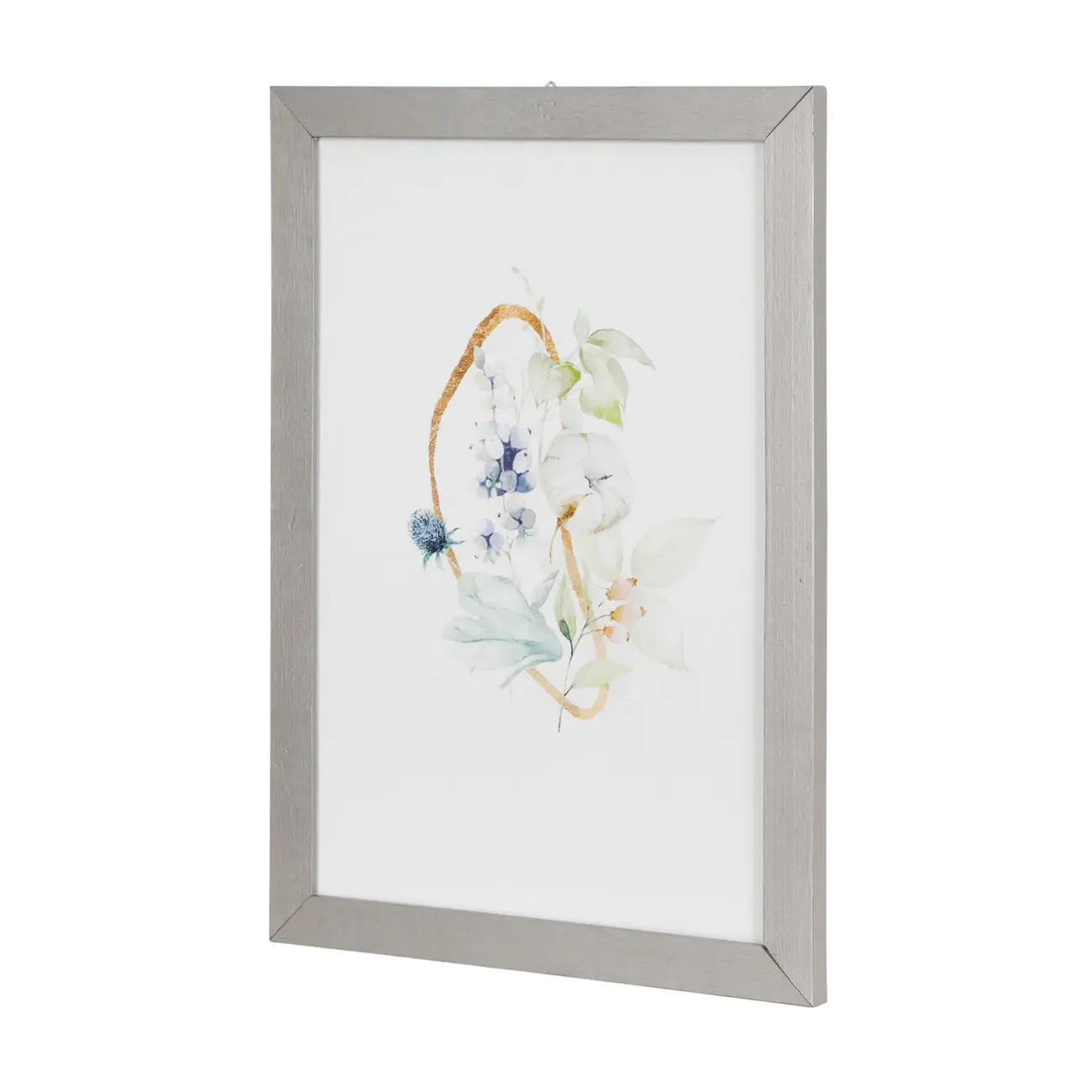 QUADRO BLUE FLOWERS I 23 CM X 33 CM - CINZA PROVENCE/MULTICOR - Foto 2