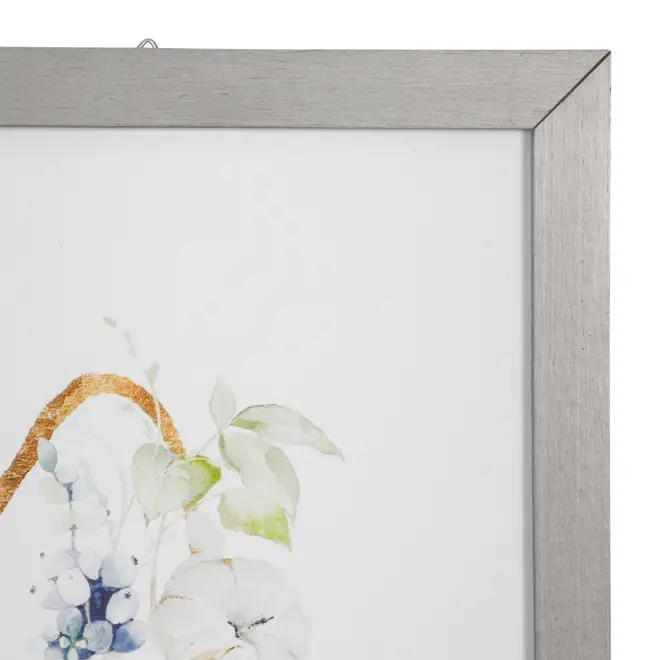 QUADRO BLUE FLOWERS I 23 CM X 33 CM - CINZA PROVENCE/MULTICOR - Foto 3