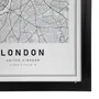 QUADRO 28 CM X 38 CM ROAD MAP LONDON - PRETO/BRANCO - Foto 3