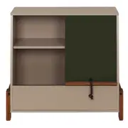 ESTANTE INFANTIL 1 PORTA 72 CM X 71 CM GARATUJA - CAMELO/MUSGO - Foto 1
