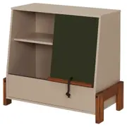 ESTANTE INFANTIL 1 PORTA 72 CM X 71 CM GARATUJA - CAMELO/MUSGO - Foto 2