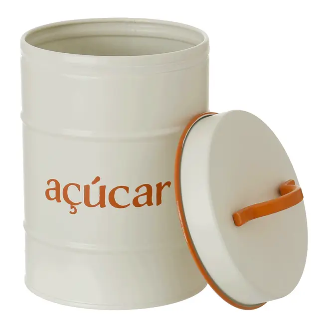 AÇÚCAR POTE 1 L BODEGA - OFF WHITE/CASCA DE URUCUM - Foto 5
