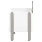 MESA DE CABECEIRA 1 NICHO MIFFY - CINZA/BRANCO - Foto 3