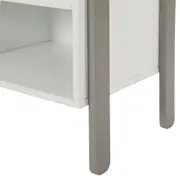 MESA DE CABECEIRA 1 NICHO MIFFY - CINZA/BRANCO - Foto 5