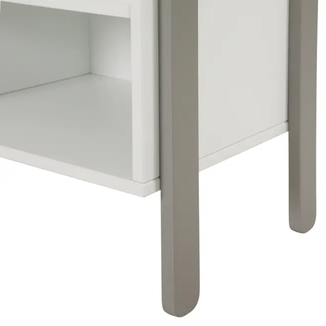 MESA DE CABECEIRA 1 NICHO MIFFY - CINZA/BRANCO - Foto 5