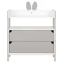 CÔMODA INFANTIL 2 GAVETAS 79 CM X 40 CM MIFFY - CINZA/BRANCO - Foto 1