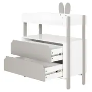 CÔMODA INFANTIL 2 GAVETAS 79 CM X 40 CM MIFFY - CINZA/BRANCO - Foto 2