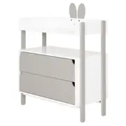 CÔMODA INFANTIL 2 GAVETAS 79 CM X 40 CM MIFFY - CINZA/BRANCO - Foto 3