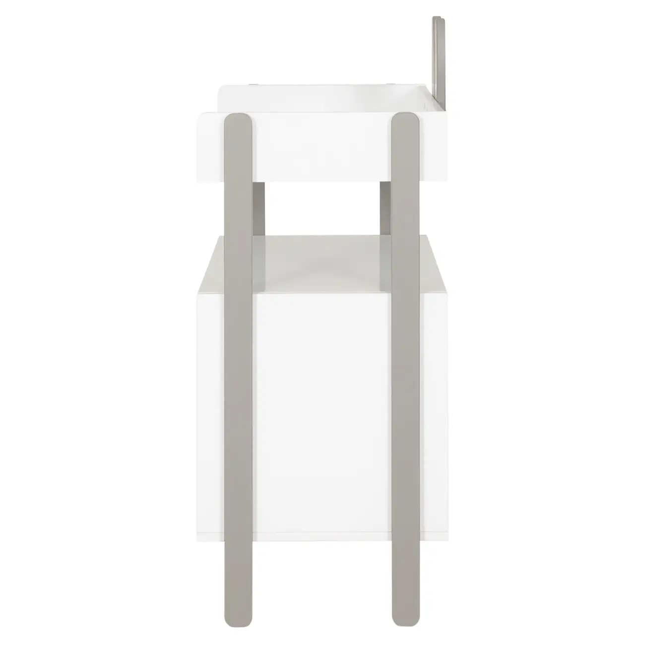 CÔMODA INFANTIL 2 GAVETAS 79 CM X 40 CM MIFFY - CINZA/BRANCO - Foto 4