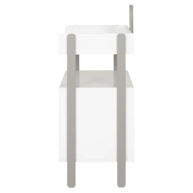 CÔMODA INFANTIL 2 GAVETAS 79 CM X 40 CM MIFFY - CINZA/BRANCO - Foto 4