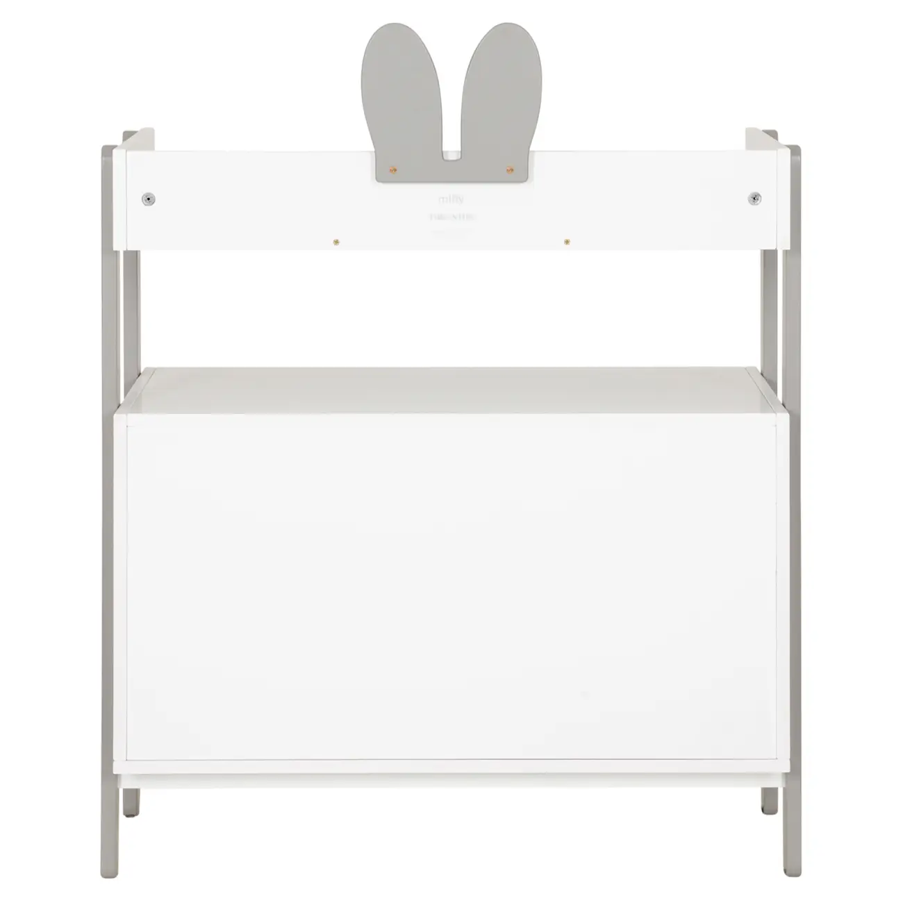 CÔMODA INFANTIL 2 GAVETAS 79 CM X 40 CM MIFFY - CINZA/BRANCO - Foto 9