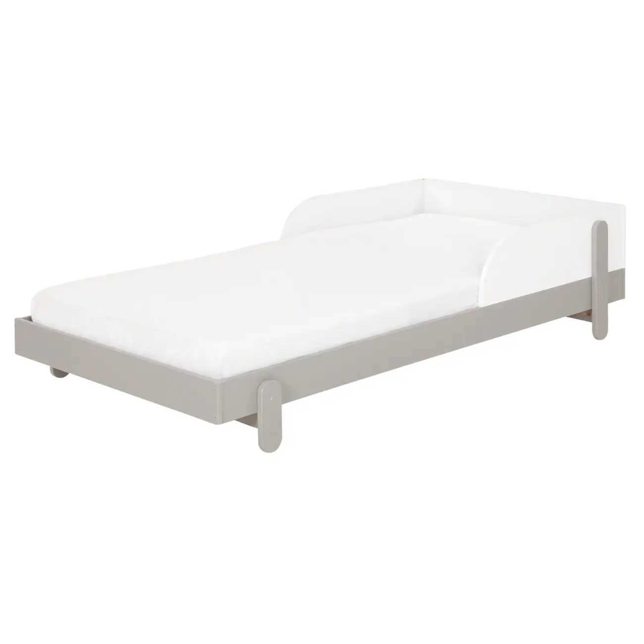 CAMA JÚNIOR 78 CM MIGU - CINZA/BRANCO - Foto 1