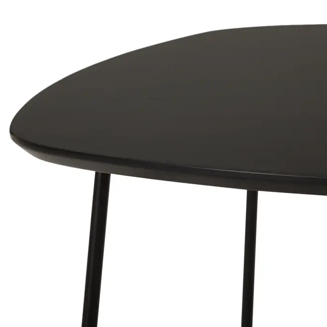 MESA DE CENTRO 60 CM X 60 CM GALGO - PRETO/PRETO - Foto 4