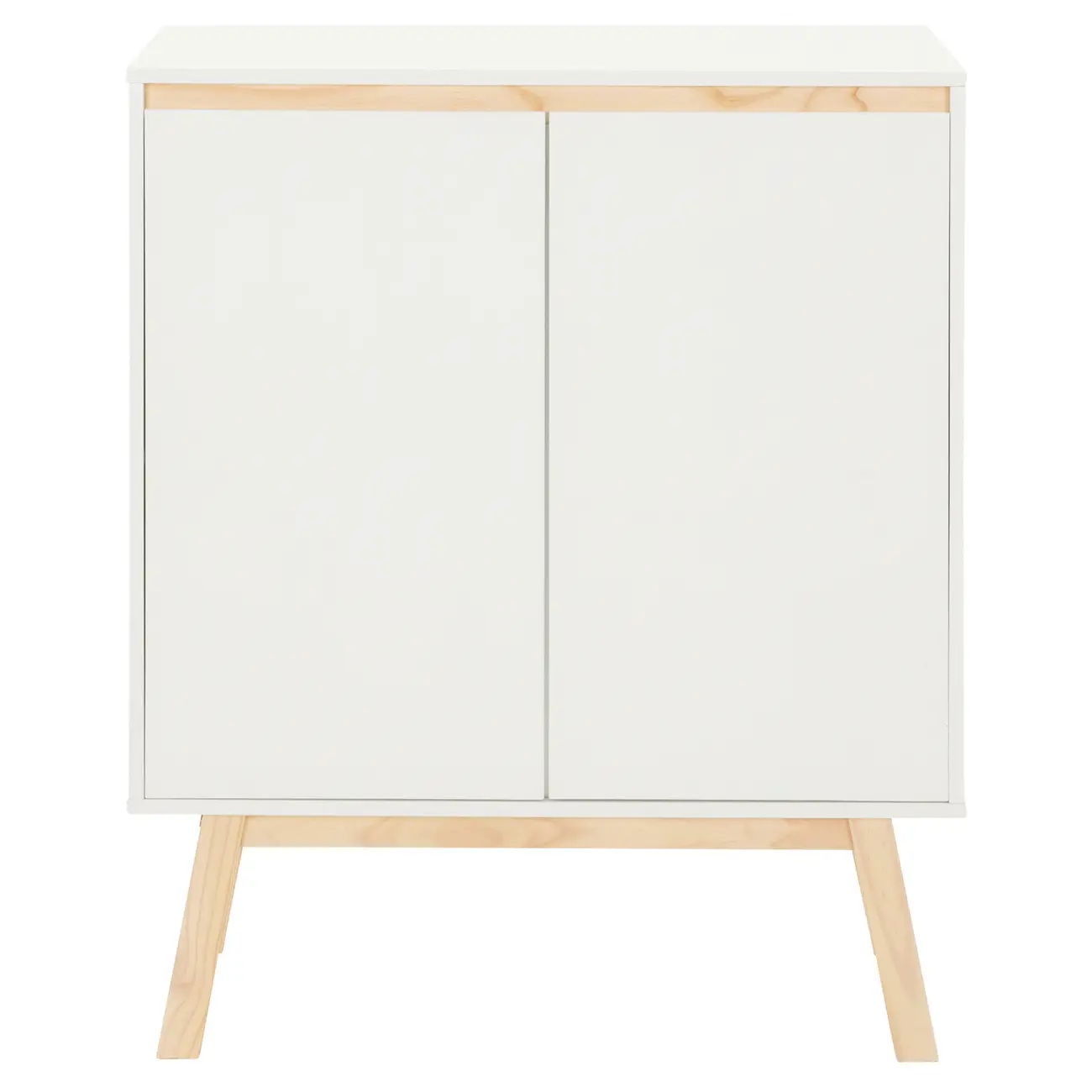 BUFFET 2 PORTAS 80 CM X 39 CM PALETBOX - BRANCO/NATURAL WASHED - Foto 1