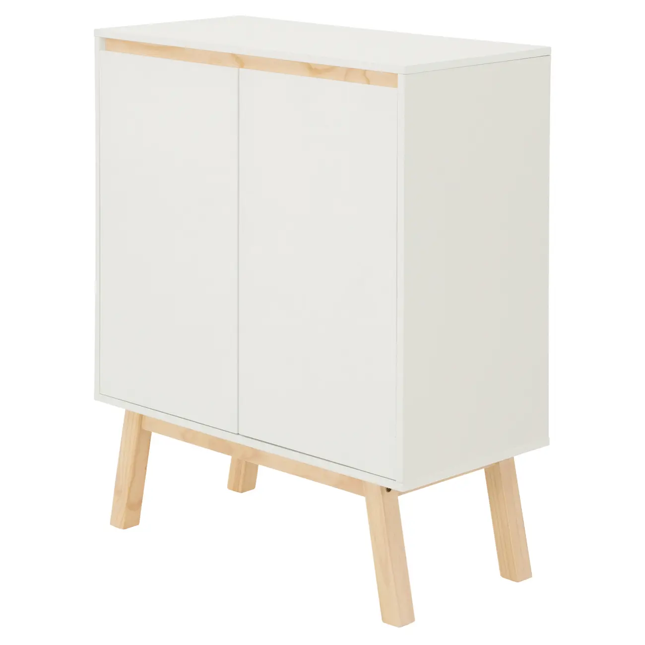 BUFFET 2 PORTAS 80 CM X 39 CM PALETBOX - BRANCO/NATURAL WASHED - Foto 3
