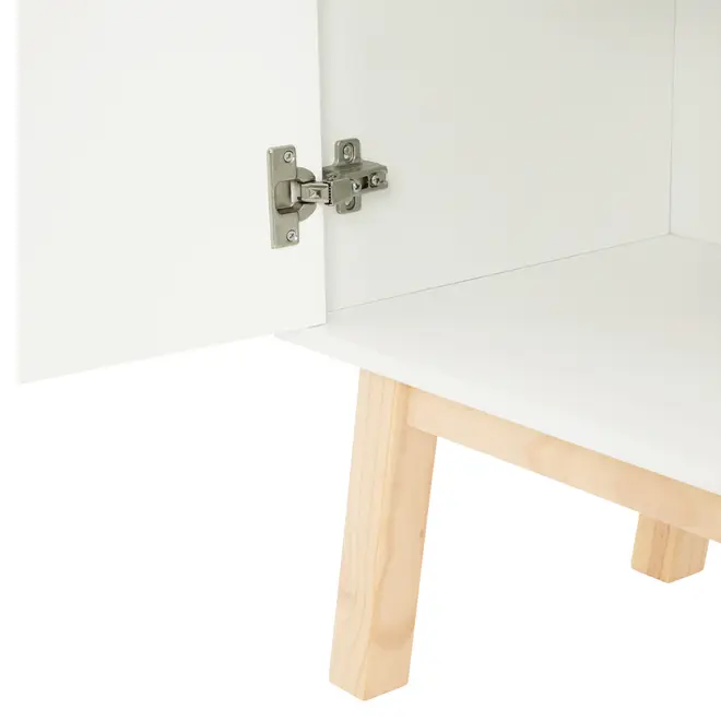 BUFFET 2 PORTAS 80 CM X 39 CM PALETBOX - BRANCO/NATURAL WASHED - Foto 6