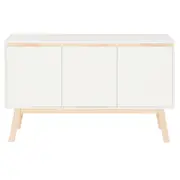 BUFFET COM 3 PORTAS 1,20 M X 39 CM PALETBOX - BRANCO/NATURAL WASHED - Foto 1