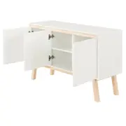 BUFFET COM 3 PORTAS 1,20 M X 39 CM PALETBOX - BRANCO/NATURAL WASHED - Foto 2