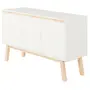 BUFFET COM 3 PORTAS 1,20 M X 39 CM PALETBOX - BRANCO/NATURAL WASHED - Foto 3