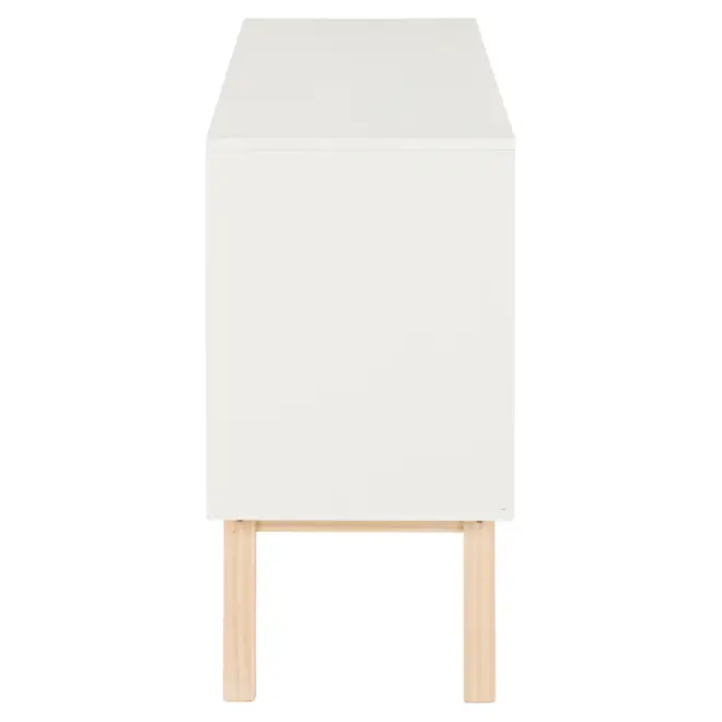 BUFFET COM 3 PORTAS 1,20 M X 39 CM PALETBOX - BRANCO/NATURAL WASHED - Foto 4
