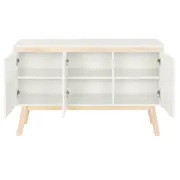 BUFFET COM 3 PORTAS 1,20 M X 39 CM PALETBOX - BRANCO/NATURAL WASHED - Foto 5