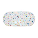 BRANCO/CORES CALEIDOCOLOR - TAPETE PARA COMEDOURO CONFETTI