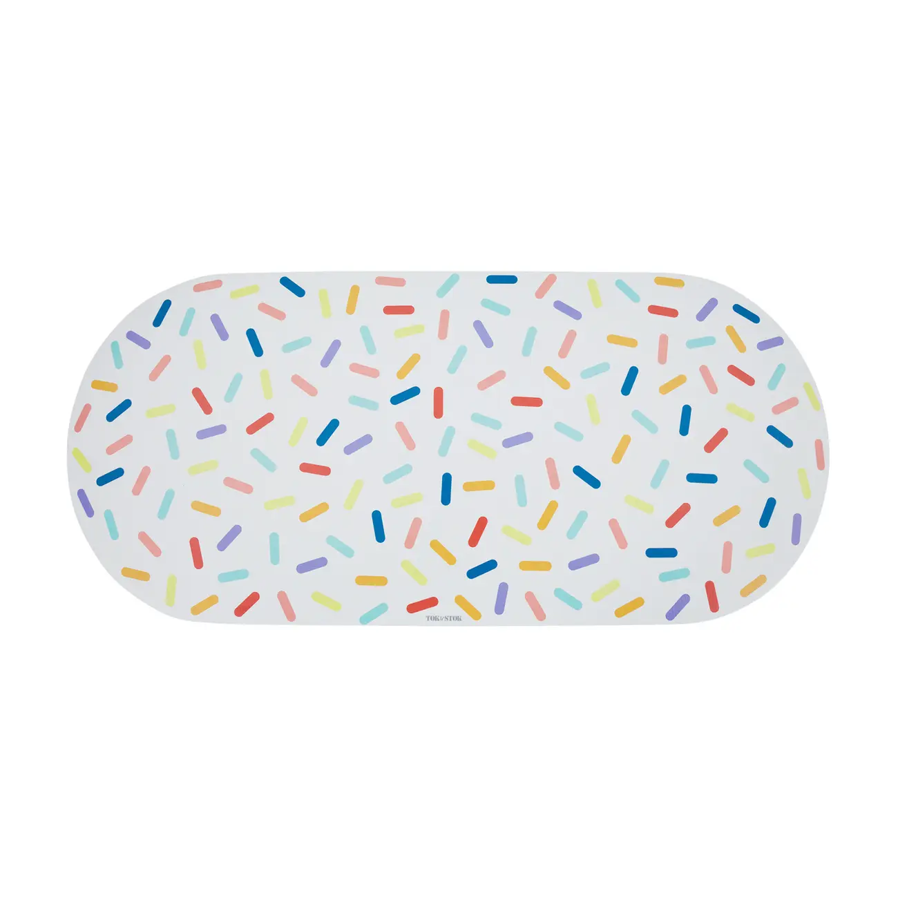 TAPETE PARA COMEDOURO CONFETTI - BRANCO/CORES CALEIDOCOLOR - Foto 1