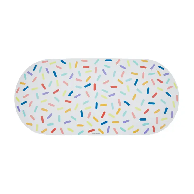 TAPETE PARA COMEDOURO CONFETTI - BRANCO/CORES CALEIDOCOLOR - Foto 1